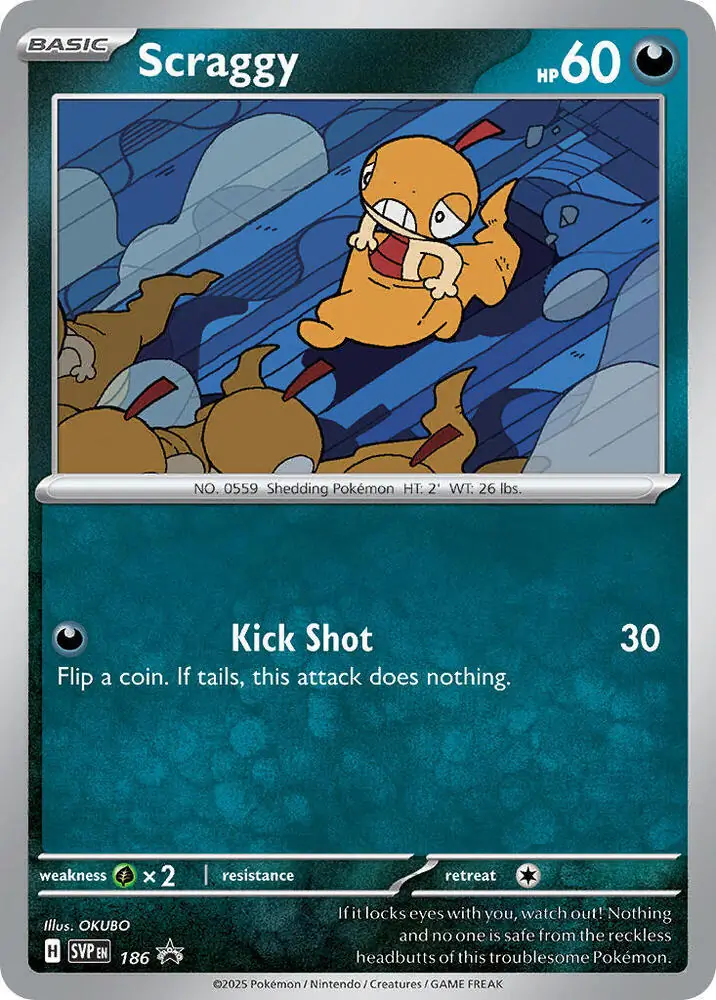 Scraggy Pokemon card from Scarlet & Violet Promos