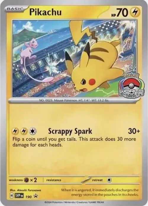 Pikachu Pokemon card from Scarlet & Violet Promos