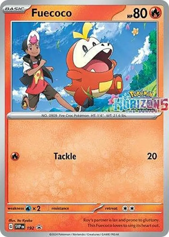 Fuecoco Pokemon card from Scarlet & Violet Promos