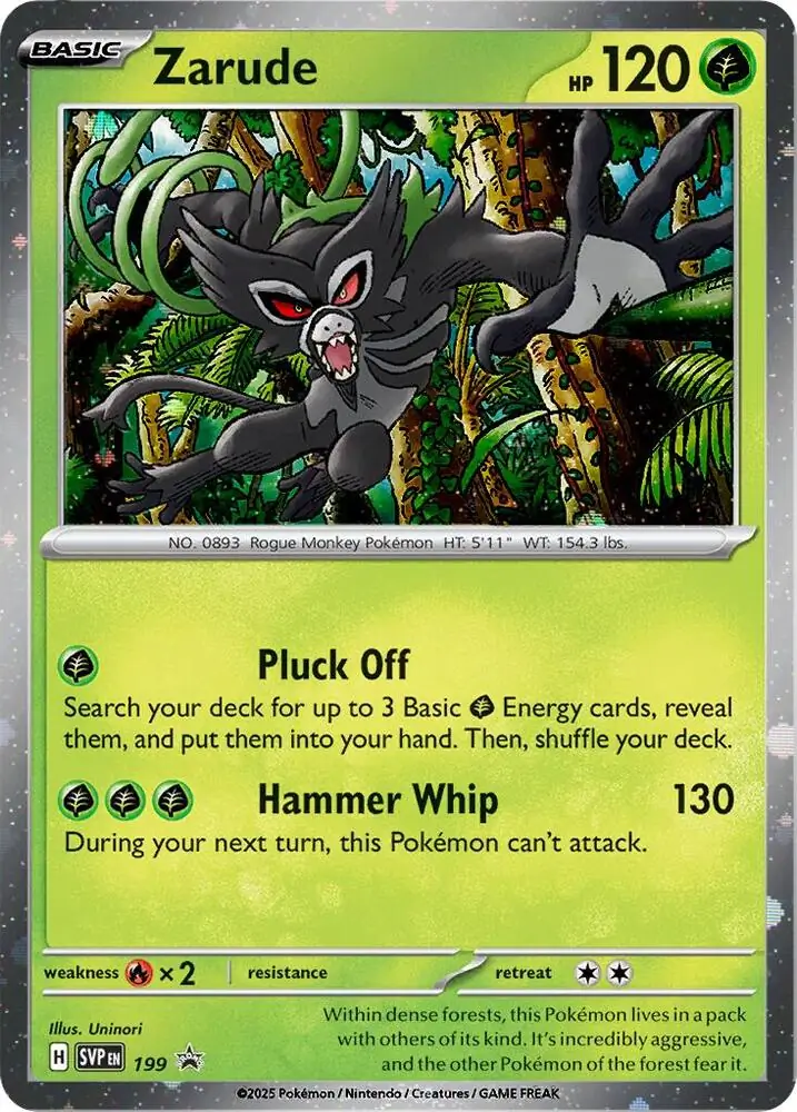 Zarude Cosmos Holo Pokemon card from Scarlet & Violet Promos