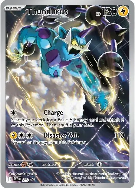 Thundurus Pokemon card from Scarlet & Violet Promos
