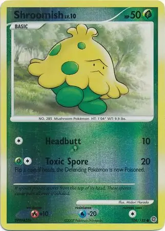 Shroomish Reverse Holo Pokemon card from Secret Wonders