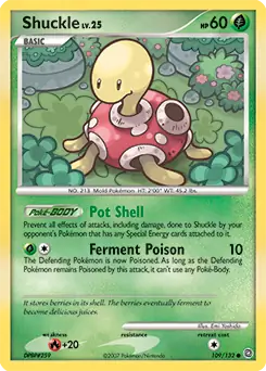 Shuckle Pokemon card from Secret Wonders