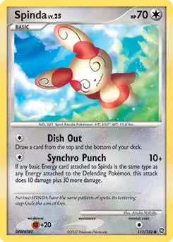 Spinda Pokemon card from Secret Wonders