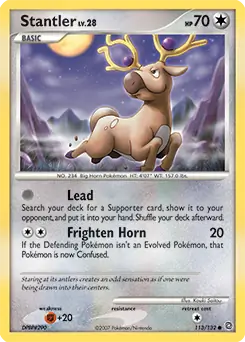 Stantler Pokemon card from Secret Wonders