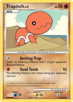 Trapinch Pokemon card from Secret Wonders