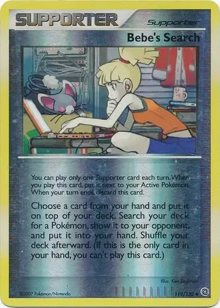 Bebe's Search Reverse Holo Pokemon card from Secret Wonders