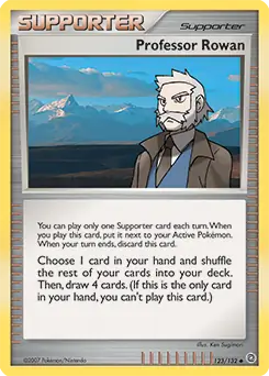 Professor Rowan Pokemon card from Secret Wonders
