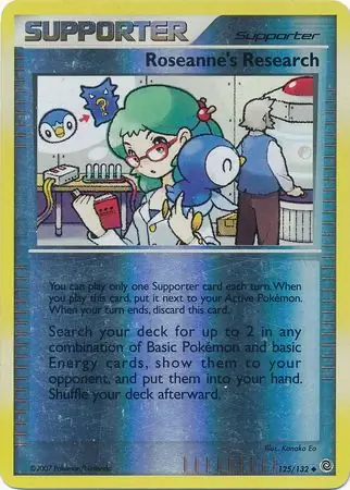 Roseanne's Research Reverse Holo Pokemon card from Secret Wonders