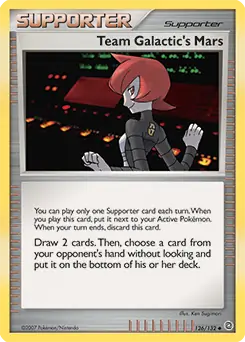 Team Galactic's Mars Pokemon card from Secret Wonders