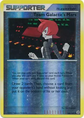 Team Galactic's Mars Reverse Holo Pokemon card from Secret Wonders