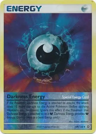 Darkness Energy Reverse Holo Pokemon card from Secret Wonders