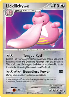 Lickilicky Holo Pokemon card from Secret Wonders