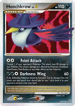 Honchkrow Lv.X Pokemon card from Secret Wonders