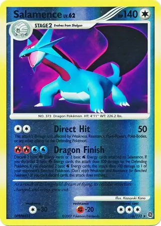 Salamence Reverse Holo Pokemon card from Secret Wonders
