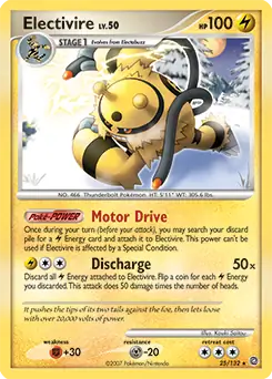Electivire Pokemon card from Secret Wonders