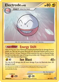 Electrode Pokemon card from Secret Wonders