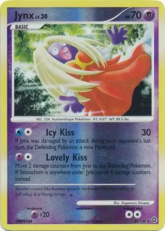 Jynx Reverse Holo Pokemon card from Secret Wonders
