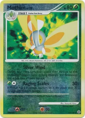 Mothim Reverse Holo Pokemon card from Secret Wonders