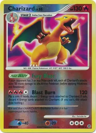 Charizard Reverse Holo Pokemon card from Secret Wonders