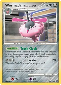 Wormadam Trash Cloak Pokemon card from Secret Wonders