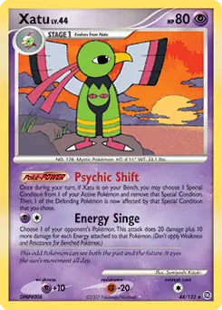 Xatu Pokemon card from Secret Wonders
