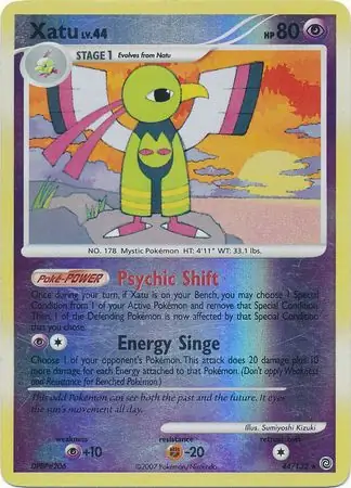Xatu Reverse Holo Pokemon card from Secret Wonders