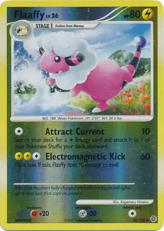 Flaaffy Reverse Holo Pokemon card from Secret Wonders