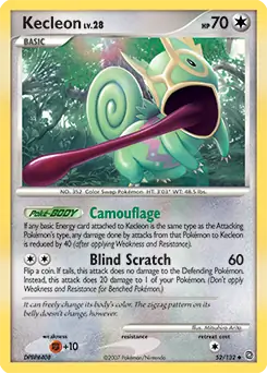 Kecleon Pokemon card from Secret Wonders