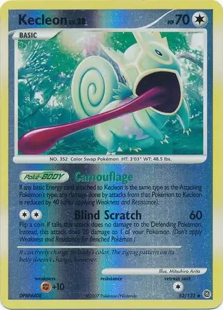 Kecleon Reverse Holo Pokemon card from Secret Wonders