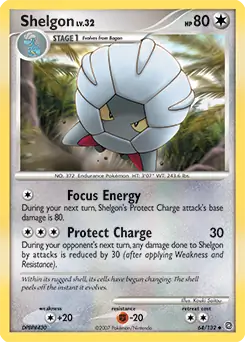 Shelgon Pokemon card from Secret Wonders