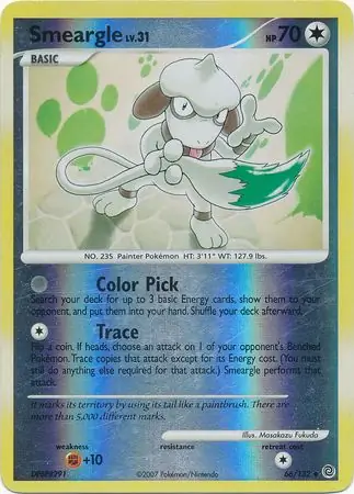 Smeargle Reverse Holo Pokemon card from Secret Wonders