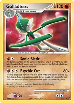 Gallade Holo Pokemon card from Secret Wonders