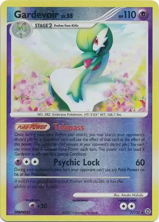 Gardevoir Reverse Holo Pokemon card from Secret Wonders