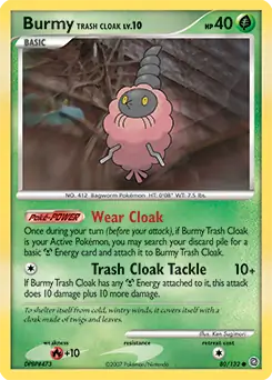 Burmy Trash Cloak Pokemon card from Secret Wonders