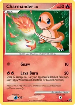 Charmander Pokemon card from Secret Wonders