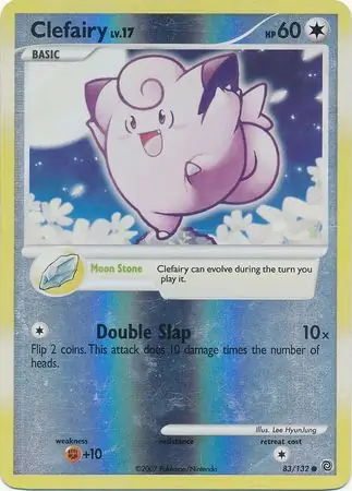 Clefairy Reverse Holo Pokemon card from Secret Wonders
