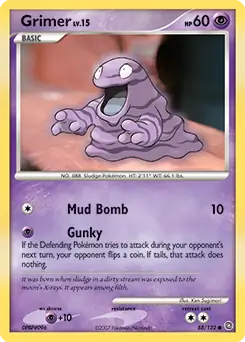 Grimer Pokemon card from Secret Wonders