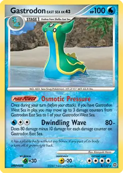 Gastrodon East Sea Holo Pokemon card from Secret Wonders