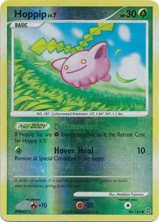 Hoppip Reverse Holo Pokemon card from Secret Wonders