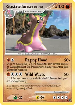 Gastrodon West Sea Holo Pokemon card from Secret Wonders