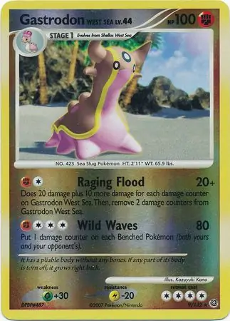 Gastrodon West Sea Reverse Holo Pokemon card from Secret Wonders