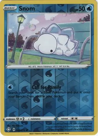 Snom Reverse Holo Pokemon card from Shining Fates