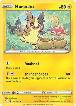 Morpeko Pokemon card from Shining Fates