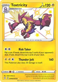Toxtricity Pokemon card from Shining Fates