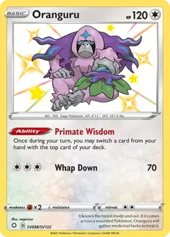 Oranguru Pokemon card from Shining Fates