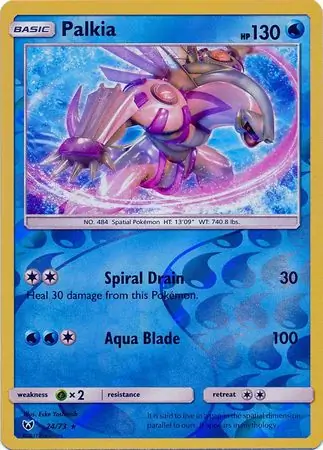 Palkia Reverse Holo Pokemon card from Shining Legends