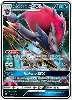 Zoroark GX Pokemon card from Shining Legends