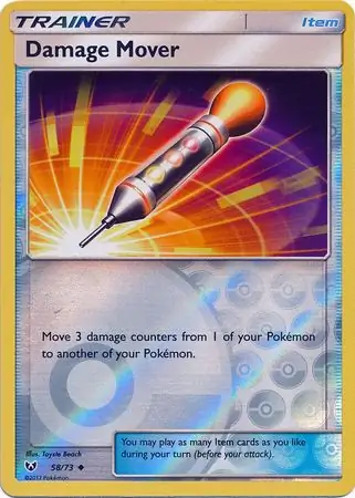 Damage Mover Reverse Holo Pokemon card from Shining Legends