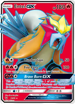 Full Art Entei GX Pokemon card from Shining Legends